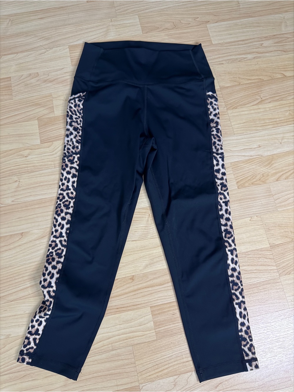 ZYIA ACTIVE BRILLANT High-Waist Leggings with Leopard Side Panels SZ6-8